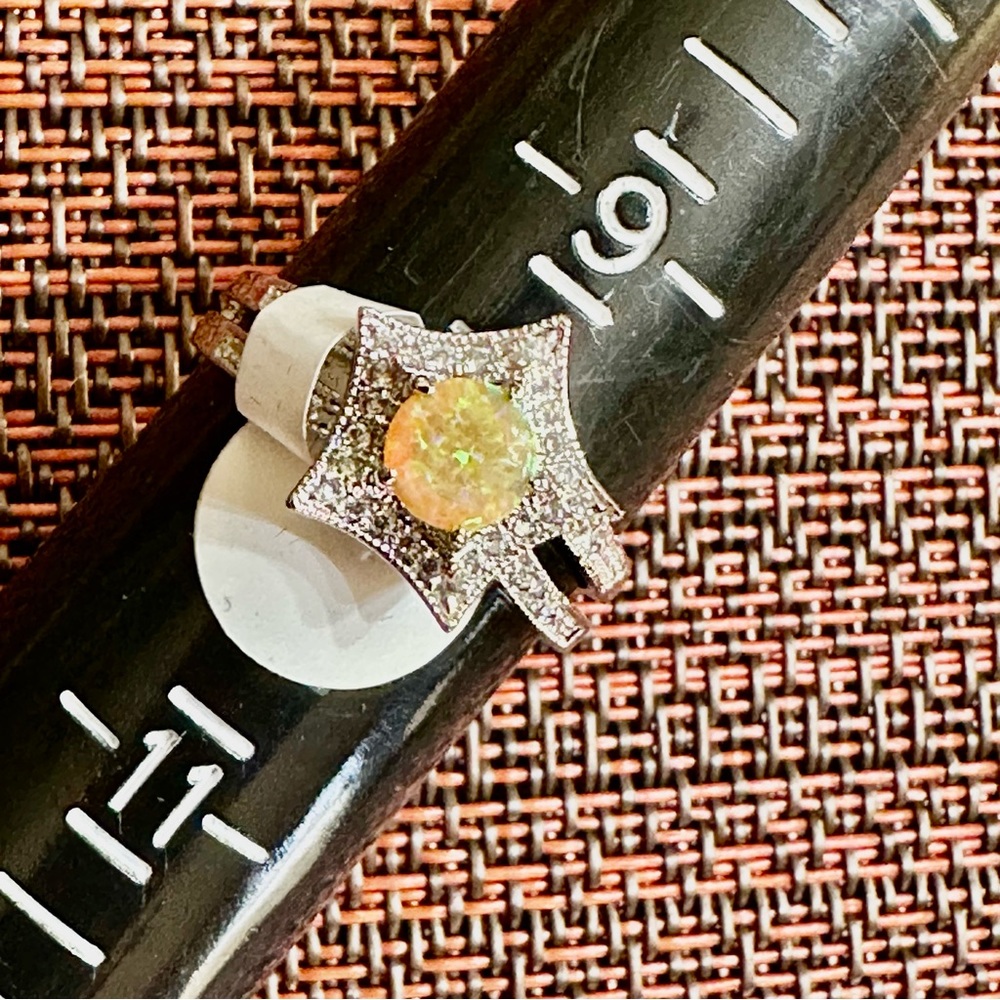 Fragrant Jewels Radiant Opal and Diamond Ring